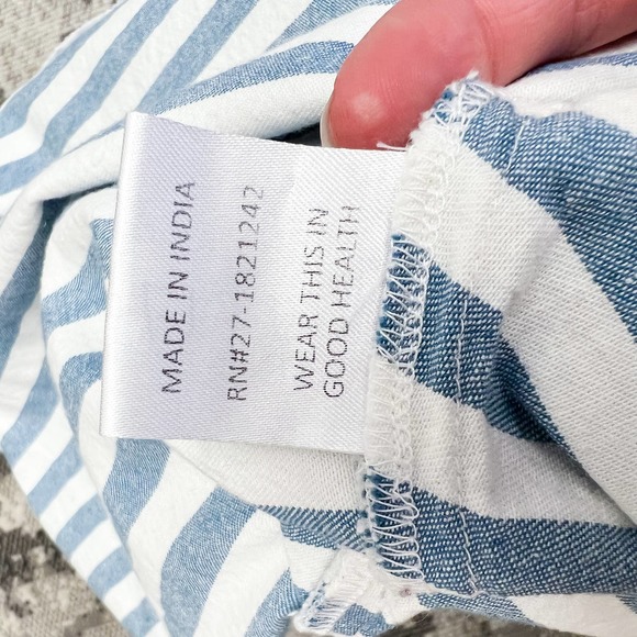 Rachel Antonoff Blue and White Striped Midi Skirt - Picture 9 of 10